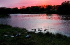 Yet-Y-Gors Fishery and Campsite Lake at Sunset