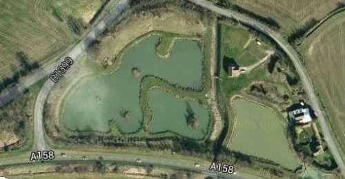 Map of Fent Lakes formerly Bullington Fisheries Market Rasen Lincolnshire