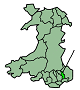 map showing Torfaen Wales