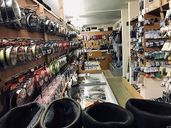 fishing products inside East Cowes Tackle shop